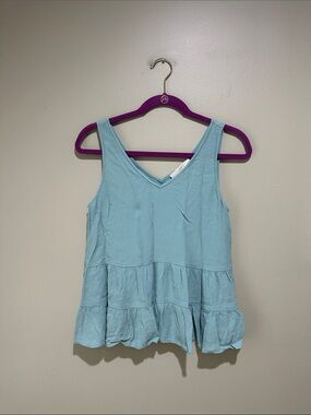 🌹Loft blue flowy tank top